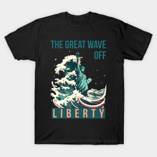 The Great Wave Off Liberty T-Shirt